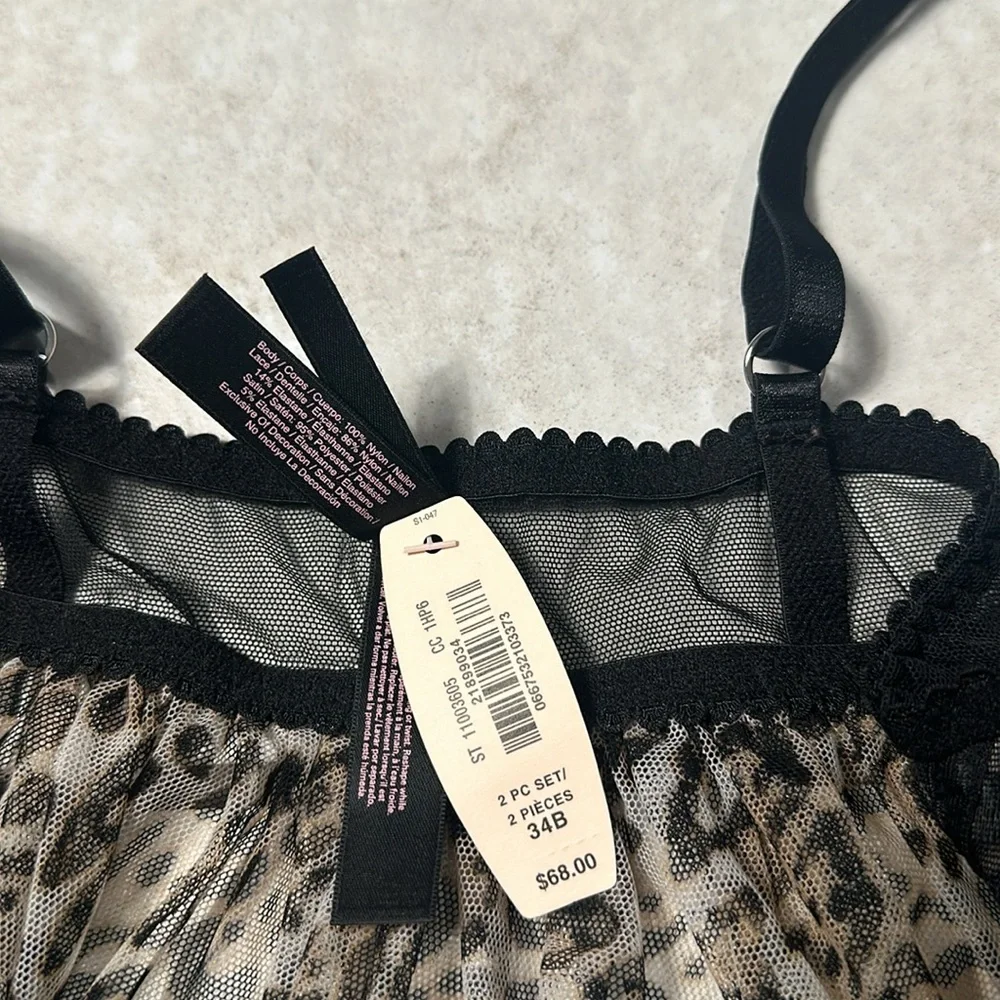 NWT Victoria’s Secret Leopard Print Baby Doll‎ Lingerie